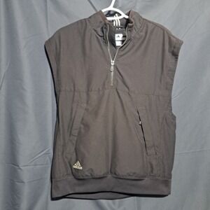 Adidas Men's SMALL ClimaShell Wind Golf 1/4‎ Zip Vest Brown